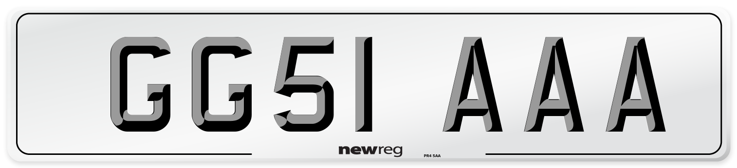 GG51 AAA Number Plate from New Reg